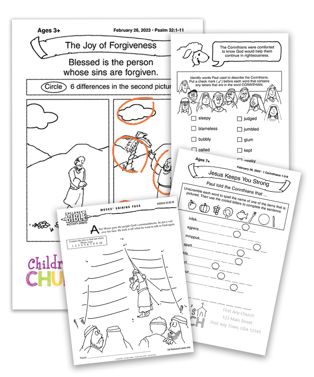 Free Printable Activities For Children S Church